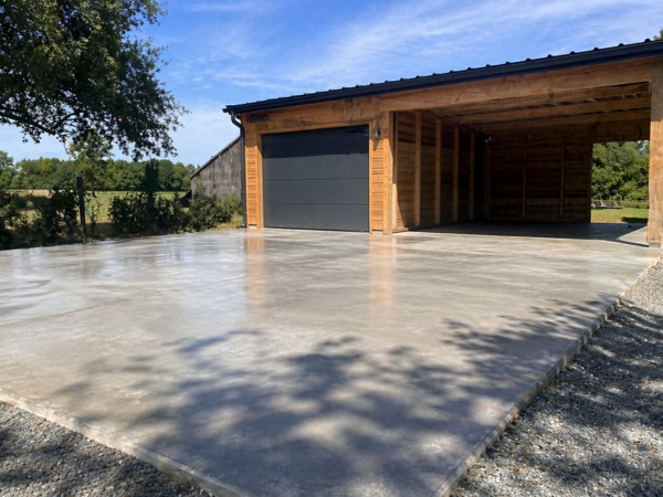 Dalle béton pour garage et carport