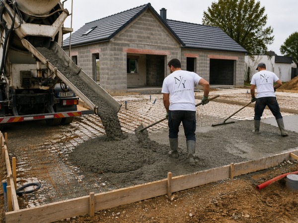 Dalle béton pour maison neuve Nozay 44