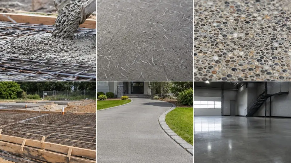 Béton armé, béton fibré, béton désactivé